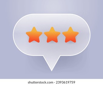 Icono de retroalimentación del cliente de vidrio. Símbolo de vector de clasificación de estrellas de árbol
