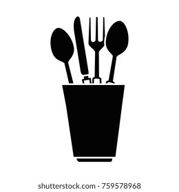 glass with cutlery icon