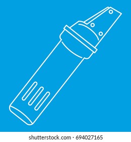 Glass cutter icon blue outline style isolated vector illustration. Thin line sign