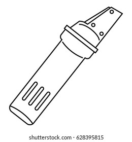 Glass cutter icon in outline style isolated on white background vector illustration