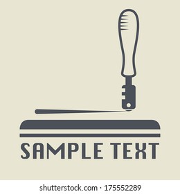 Glass cutter  icon or sign, vector illustration
