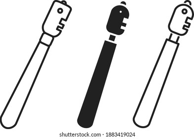 Glass Cutter icon, vector line illustration	