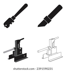 Glass cutter icon,vector illustration design