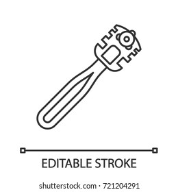 Glass cutter linear icon. Thin line illustration. Contour symbol. Vector isolated outline drawing. Editable stroke