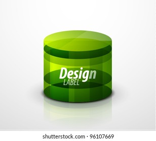 Glass cylinder icon. Vector eps10 object