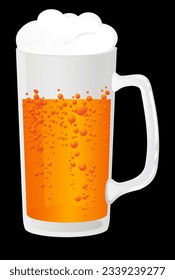vidrio de ilustración vectorial de cerveza oscura