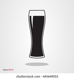 Glass of dark craft beer