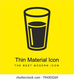 Glass with dark drink bright yellow material minimal icon or logo design