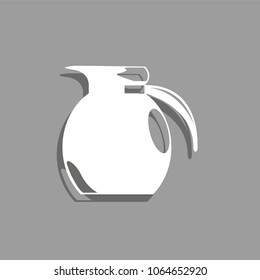 Glass decanter. Vector icon.