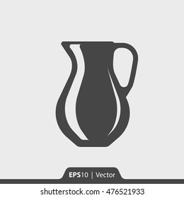 Glass decanter vector icon for web and print