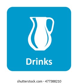 Icono de Vector de jarra de vidrio para Web e impresión