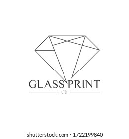 Glass, Diamond Logo Design Template