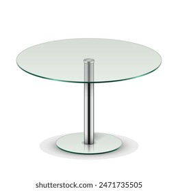 glass dining table vector illustration
