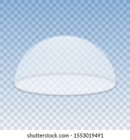 Glass dome container mock-up. Advertising. Template Mockup.