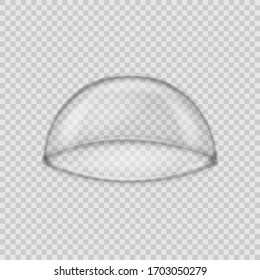 Glass dome isolated on transparent background. Vector illustration. Eps 10.