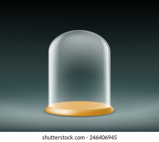glass dome on a dark background