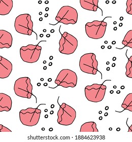 a glass of doodle juice seamless pattern. hand drawn of a glass of doodle juice isolated on a white background. Vector illustration sticker, icon, design element