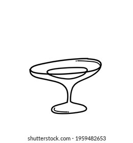 Glass Doodle vector icon. Drawing sketch illustration hand drawn cartoon line.
