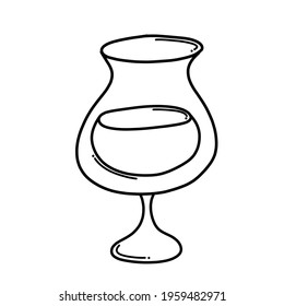 Glass Doodle vector icon. Drawing sketch illustration hand drawn cartoon line.