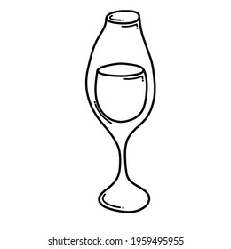 Glass Doodle vector icon. Drawing sketch illustration hand drawn cartoon line.
