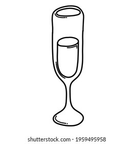 Glass Doodle vector icon. Drawing sketch illustration hand drawn cartoon line.