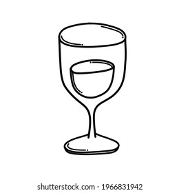 Glass Doodle vector icon. Drawing sketch illustration hand drawn cartoon line.