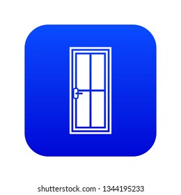 Glass door icon digital blue for any design isolated on white vector illustration