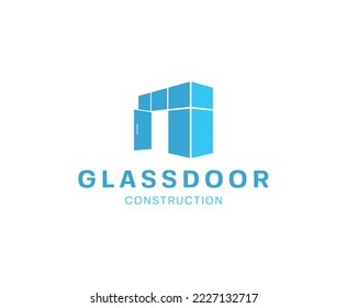 Glass Door Installation Business Logo Design template