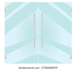 Glass door isolated. vector illustration