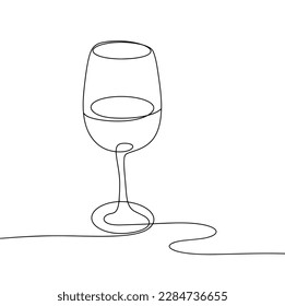 Glas mit einer Linie gezeichnet. Für verschiedene Verwendungszwecke. Vektorgrafik