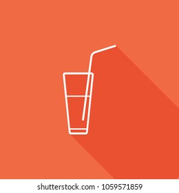 Glass, Drink, Beverage Icon, Stock Vector Illustration, EPS10.