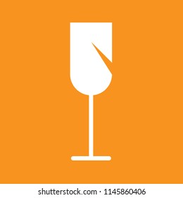 Glass, drink, cocktail icon, stock vector illustration, EPS10.