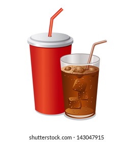 glass of drink with ice