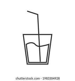 Glas mit Getränk-Symbol, Vektorgrafik