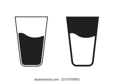 Glass drink icon. Vector Illustration