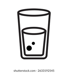 Icono de la bebida de cristal. Ilustración vectorial