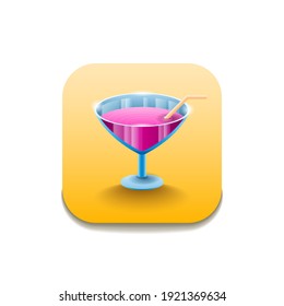 Glass Drink Logo Vector Symbol Icon Design Style