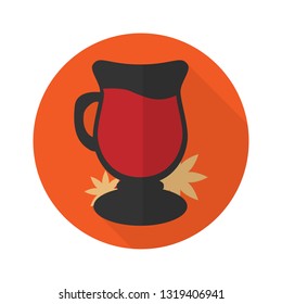 A glass of drink Mulled wine. Template. Vector illustration
