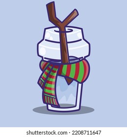 objeto de bebida de vidrio para invierno