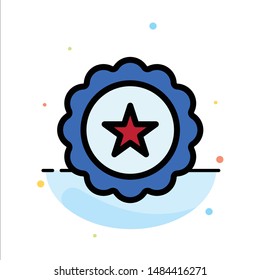 Glass, Drink, Sign, Usa Abstract Flat Color Icon Template. Vector Icon Template background