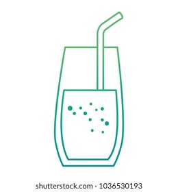glass drink with straw