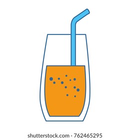 glass drink with straw