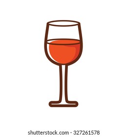 Glass of drink vector