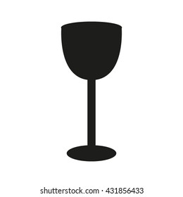 glass with drink, vector icon