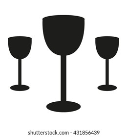 glass with drink, vector icon
