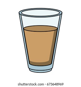 glass with drink vector illustration