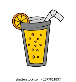 Glass Drinking Cocktail Template Vector Illustration