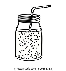 Glass with drinking straw design