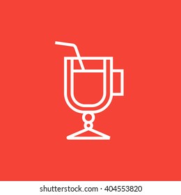 Glas mit Trinkstrohhalm-Symbol.