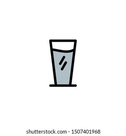 Glass and drinks icon vector. Flat icon illustration